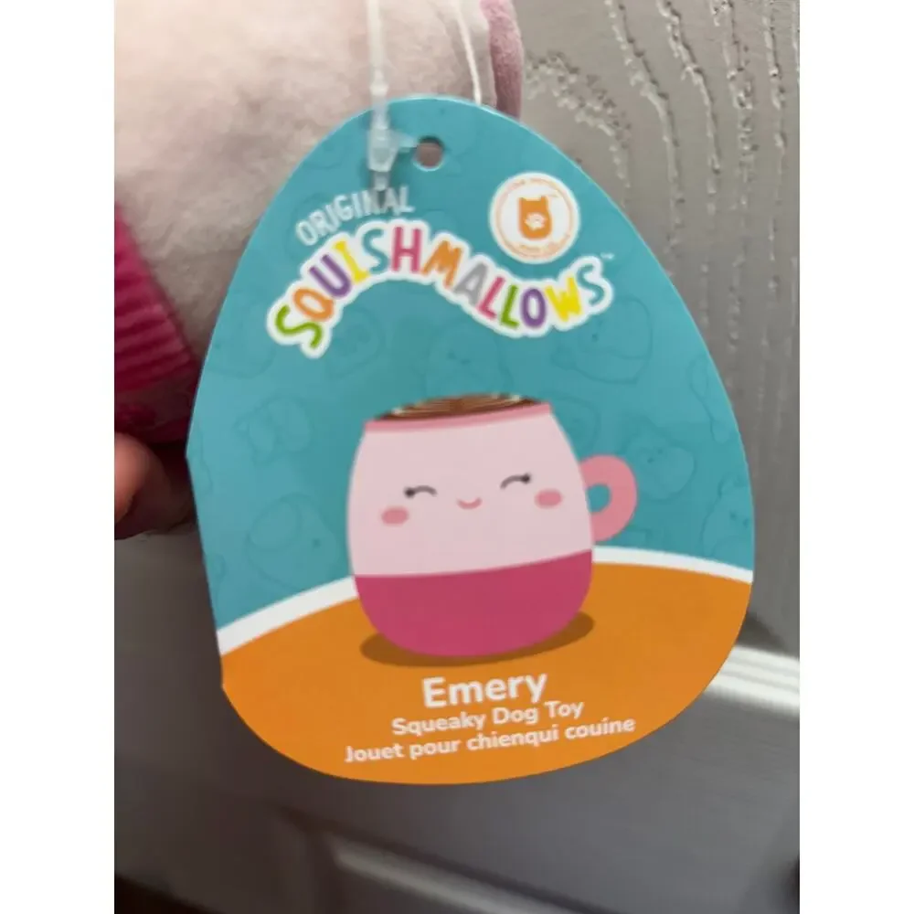 Squishmallows NWT Doy Toys Lot of 3 Emily Latte Deja Donut Squeak Crinkle Plush